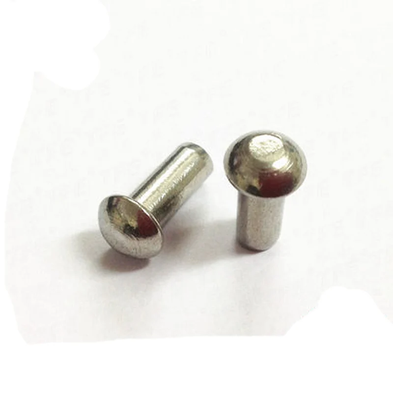 20pcs M4 304 stainless steel Semicircular solid rivet Round head solids rivets 6mm-20mm Length |