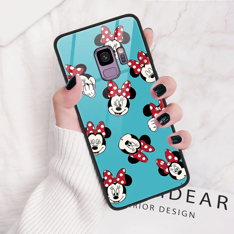 mnlandi Закаленное Стекло чехол для samsung Galaxy S10 S10e J4 J6 A6 A7 A8 A9 J5 J7 S8 S9 S10 плюс A30 A40 A50 A70 Note 8 9 крышка - Цвет: mnlandi