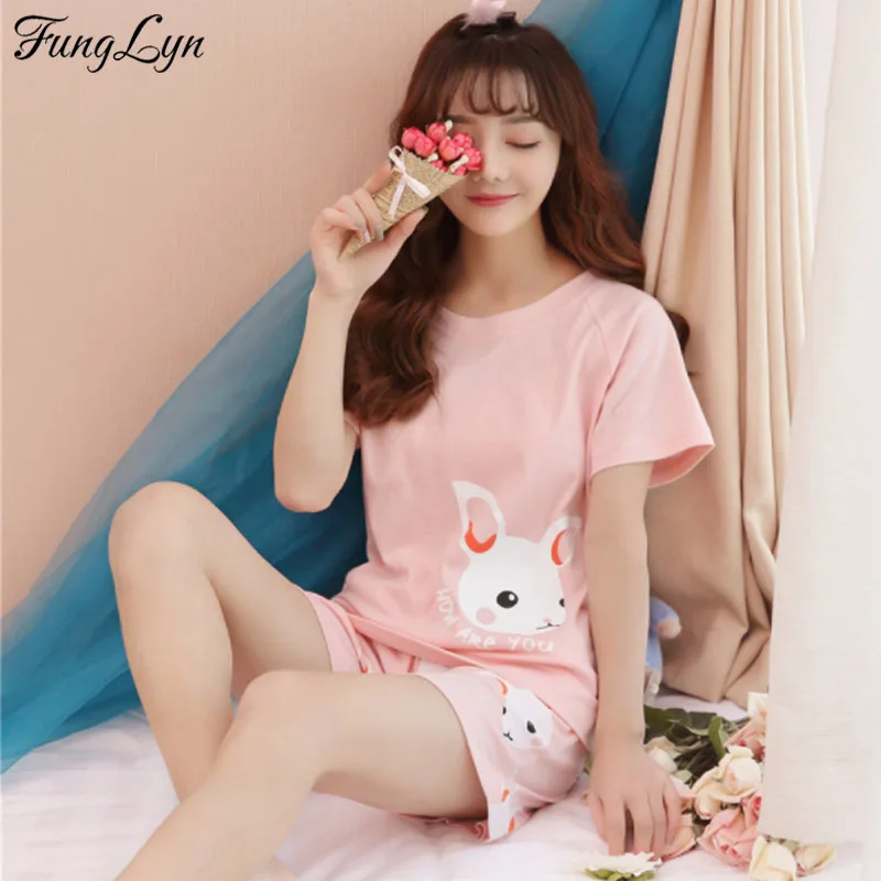 FL097C розовые шорты пижамы Kawaii Pigiama Donna Пижама Kigurumi Mujer белье ночной костюм женские
