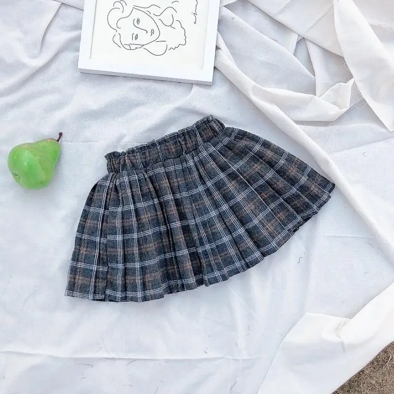 2019 детская юбка пачка для малышей одежда школьная клетчатая девочек приталенные