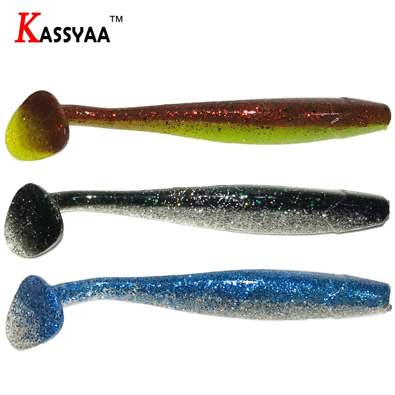 3 шт., 110 мм, 9 г, T Tail, большая Мягкая приманка, двойной цвет, силиконовая приманка для ловли гольяна, пластиковая приманка для рыбалки, воблеры KXY083