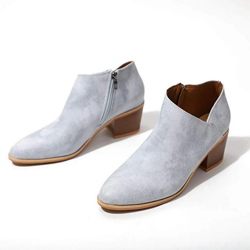 light blue SHUJIN/ г. Демисезонные женские ботинки «Челси» с бантиком-бабочкой обувь без шнуровки на среднем каблуке с острым носком женская обувь, большой размер 42 - Цвет: light blue