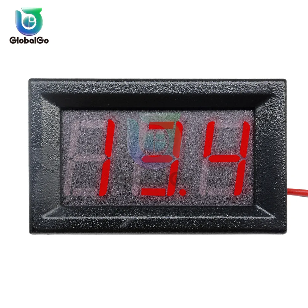 0,56 дюймов Мини Прямой ток Цифровой вольтметр 2 провода 3 провода DC4.5V до 30V 0.5" Индикатор напряжения панели дисплея Светодиодный дисплей Измеритель напряжения Для 6V 12V мотоцикл