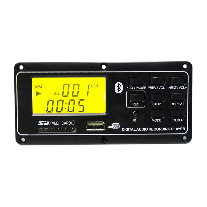 Dc12V Mp3 Bluetooth декодер доска аудио модуль Usb Aux Fm Радио пульт дистанционного