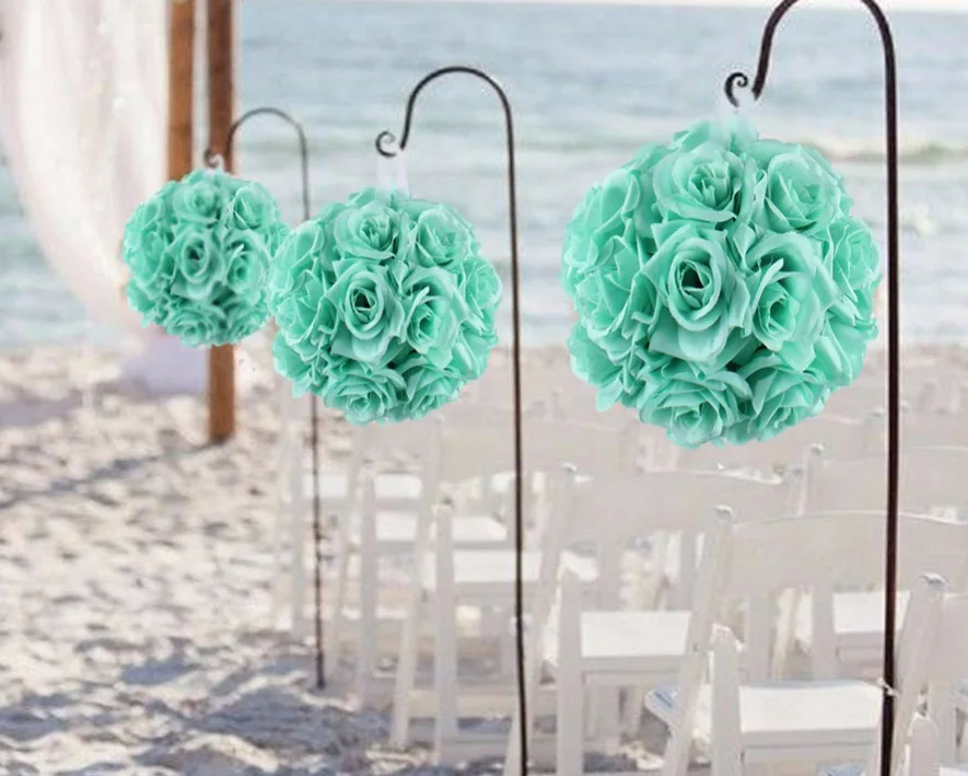 Горячая продажа 20 см диаметр розовый шар Искусственный Букет шелк роза цветок