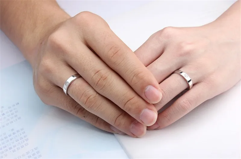 Мужские и женские кольца для пар CC регулируемые влюбленных обручальные невесты