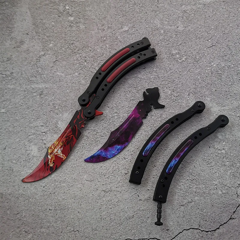 Разборка CS GO бабочка в ноже тренировочный нож из нержавеющей стали Karambit складной