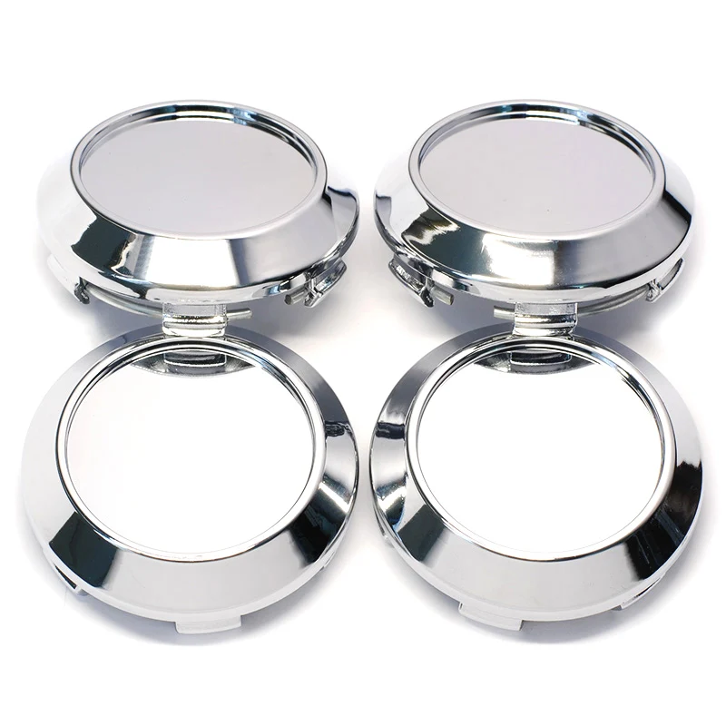 4Pcs/lot 60mm ABS Chrome Auto Car Wheel Center Hub Caps Cover Hubcaps Rim Automobile Dust Cover Fit 42mm Car Logo Emblem Badge