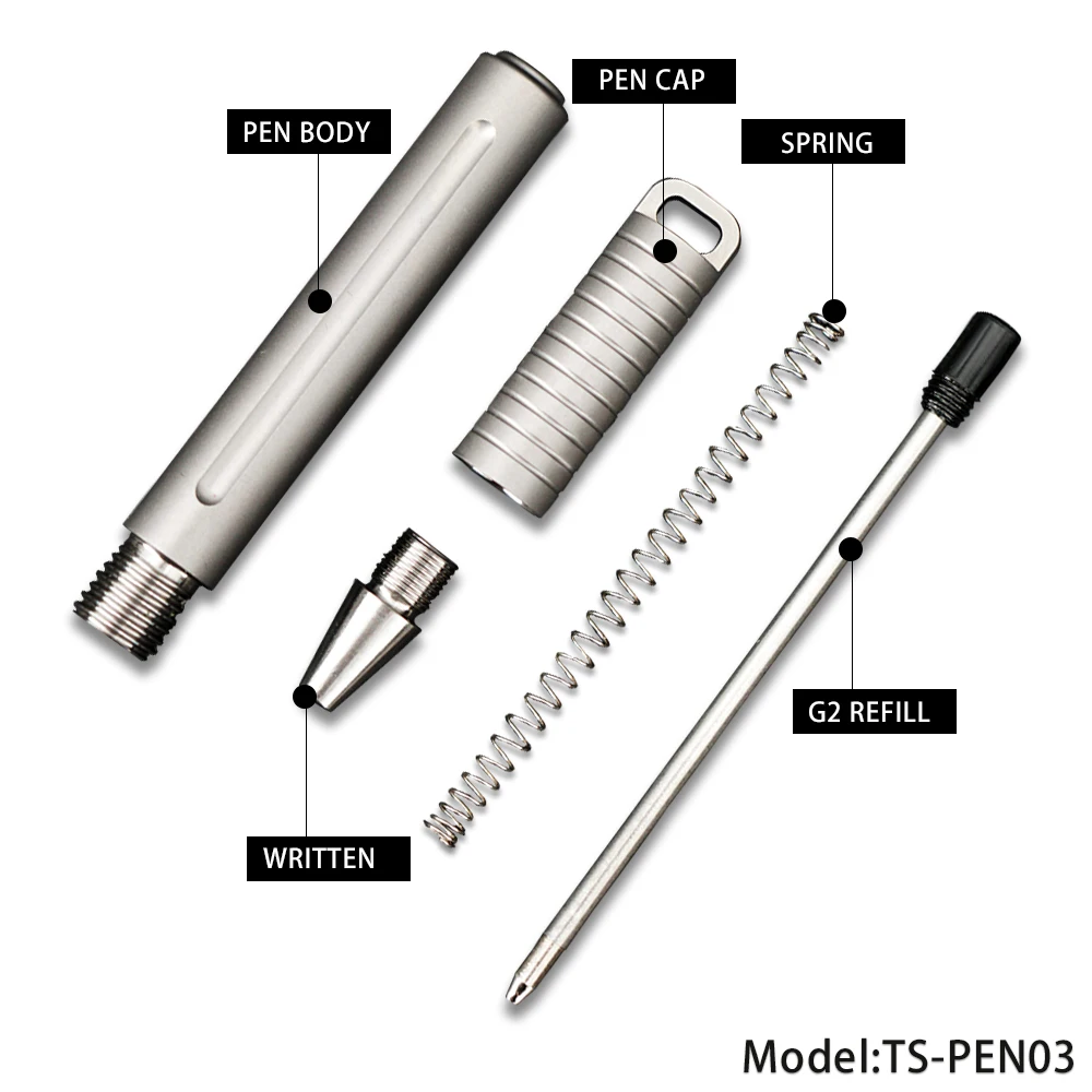 Оригинальная мини ручка TWOSUN TC4 из титанового сплава для письма подпись