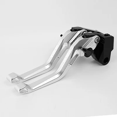 silver Мотоцикл короткие сцепления Тормозные ручки с ЧПУ Регулируемая для KAWASAKI VULCAN S 650 вулкан s 650 - Цвет: silver