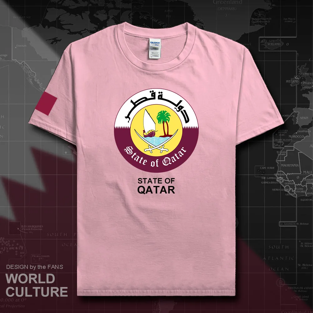 State of Qatar мужские футболки 2018 трикотажные сборной страны 100% хлопок футболка для