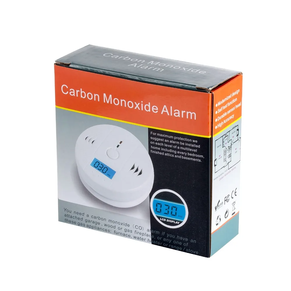 Домашняя безопасность 85 дБ предупреждение Высокочувствительный ЖК