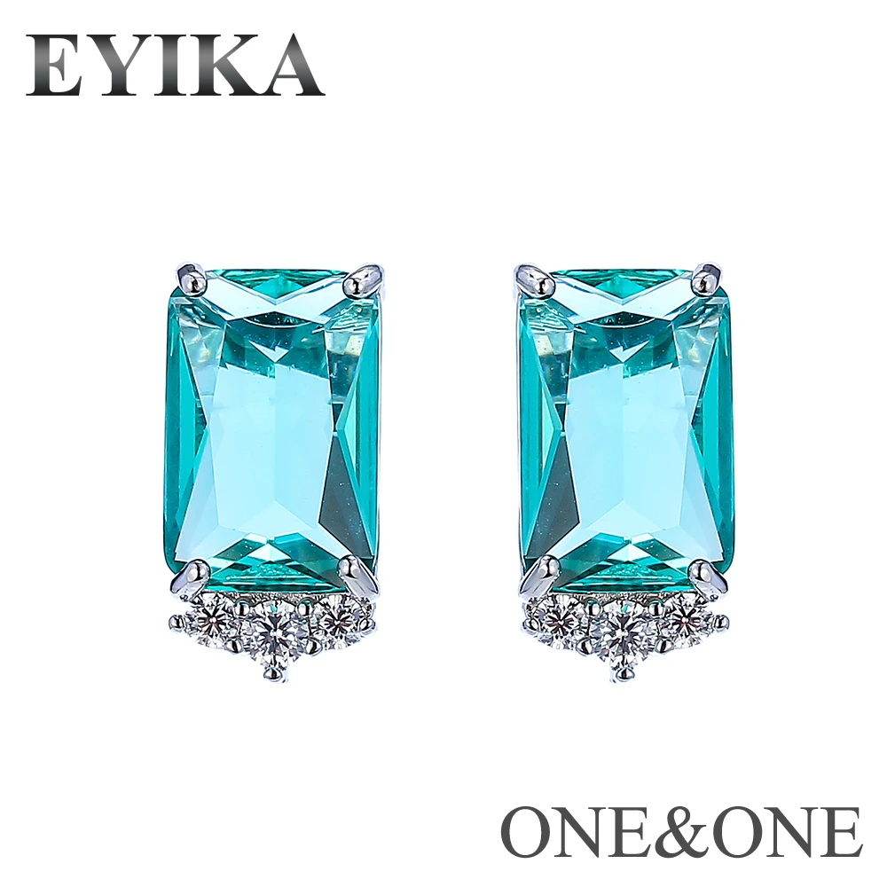 EYIKA квадратные ювелирные наборы оптом модный стеклянный кулон ожерелье/серьги