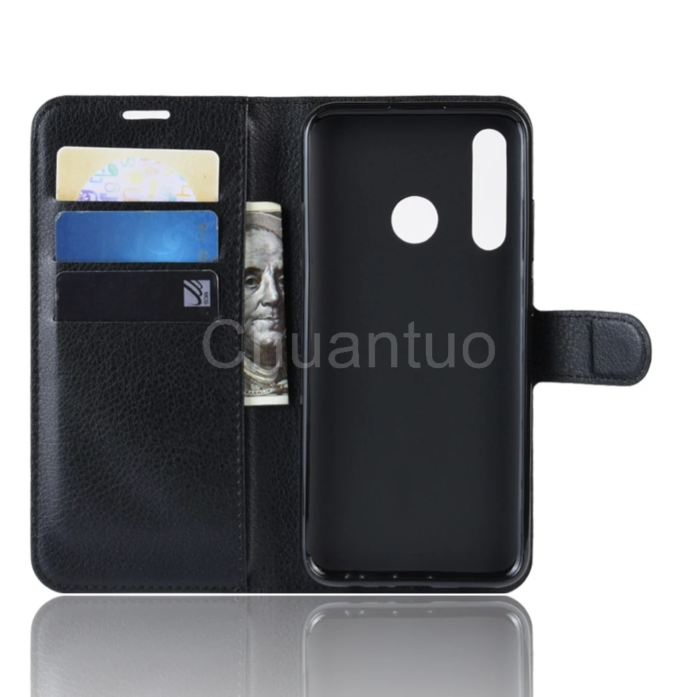 Модный чехол бумажник из искусственной кожи для Huawei P Smart + 2019 флип защитный задней