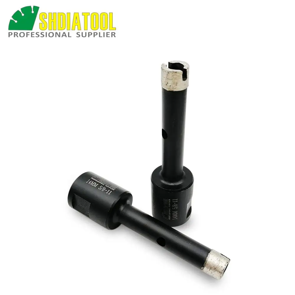 

SHDIATOOL 2pcs Welded Diameter 14mm Diamond Drilling Core Bits (Wet) 5/8-11 thread