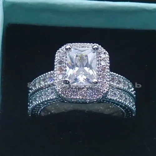 Комплект обручальных колец в стиле ретро с фианитом 10 карат | Украшения и