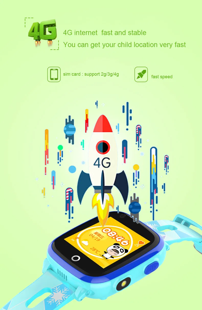 Новейшая версия IP67 водонепроницаемые детские 4g умные часы с удаленной камерой gps wifi точное позиционирование детские gps часы час