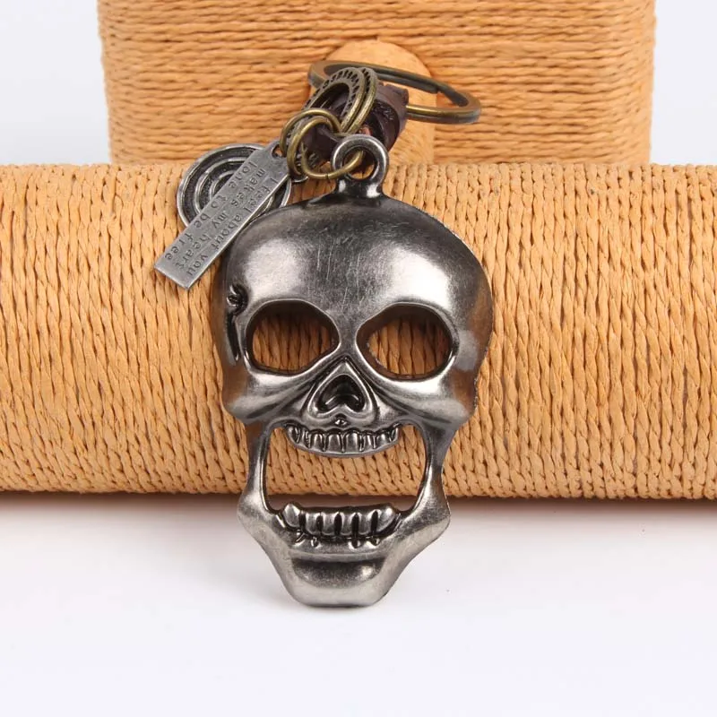 Креативный большой регулируемый брелок кольцо в стиле панк|metal keychain|key chain ringskull key