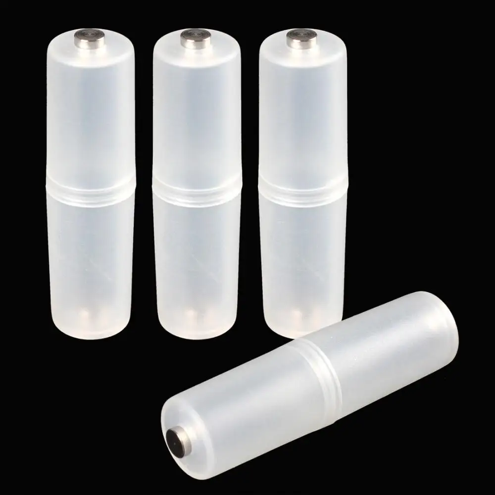 

4pcs Plastic AAA to AA Size Battery Converter Holder Battery Box Case