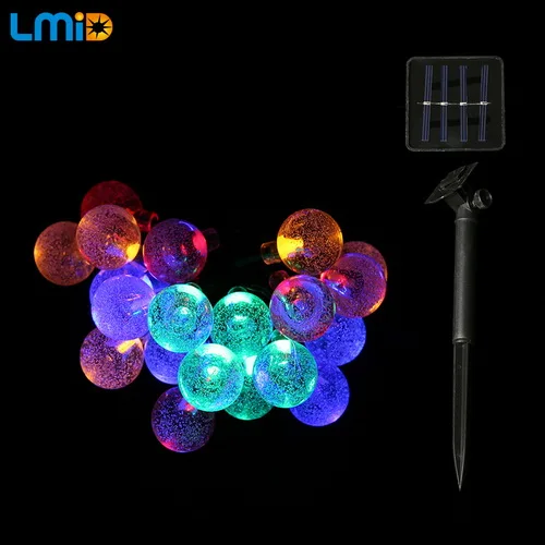 changeable LMID солнечные лампы хрустальный шар водонепроницаемый красочный Сказочный открытый солнечный светильник для сада рождественской вечеринки декоративный светильник s - Испускаемый цвет: changeable