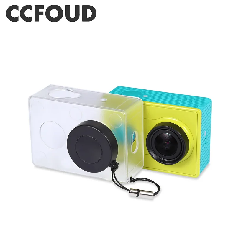 Сумасшедшая распродажа защитный чехол для Xiaomi YI Action camera Accesorios прозрачная Защитная крышка с крышкой объектива для Xiao Yi
