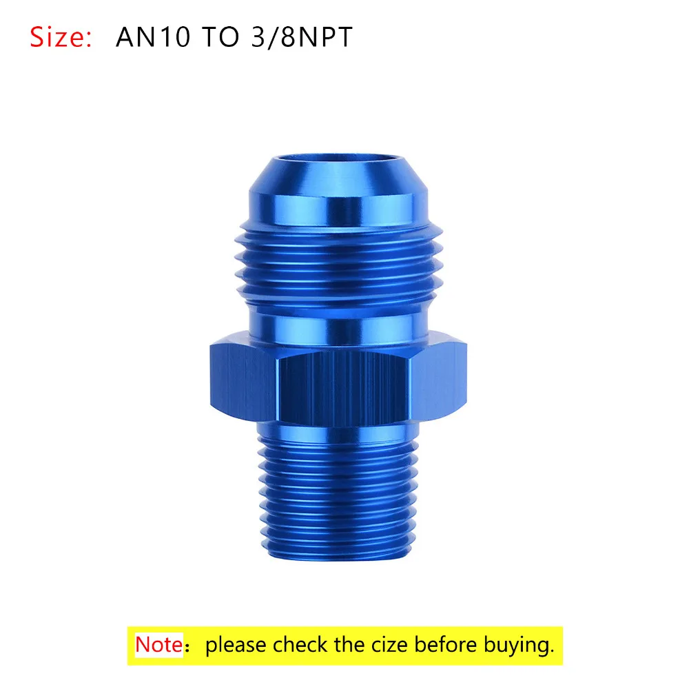 Areyourshop автомобильный 1 шт. AN4 AN6 AN8 AN10 AN12 NPT прямой Мазут Воздушный шланг фитинг Мужской адаптер синий авто аксессуары