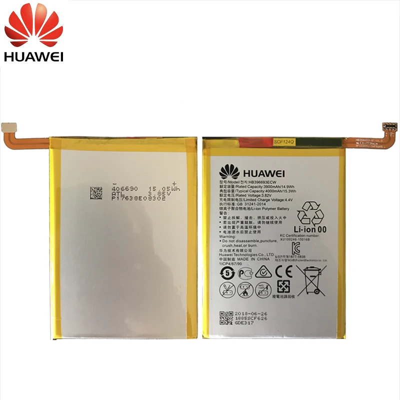 Huawei оригинальный телефон Батарея HB396693ECW для huawei Коврики 8 NXT AL10 TL00 CL00 DL00 замены