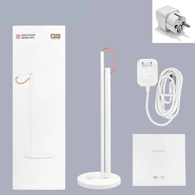 EU adapter Новейшая модель; Xiaomi светодиодные настольные лампы 1s Mijia интеллектуальный пульт дистанционного управления Управление 4 светильник ing режимов с функцией регулируемого светильник с лампой Mijia HomeKit приложение - Цвет: EU adapter