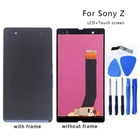 for sony xperia z l36h lcd digital converter glass panel assembly for sony xperia z c6603 c6602 display lcd monitor free tool