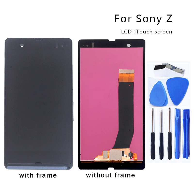 ЖК цифровой преобразователь для Sony Xperia Z L36H стеклянная панель в сборе C6603 C6602