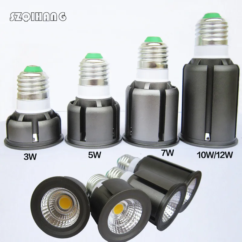 

Ultra Bright Dimmable 5W 7W 10W 12W AC85~265V E27 E14 GU10 GU5.3 MR16 COB LED Bulbs Spotlight COB led Lamp Bulbs Light