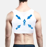 men posture corrector compression shirt corset male control boobs chest gynecomastia chest body shaper vest tops sexy