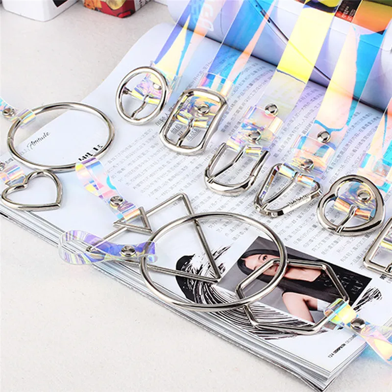 Пояс в стиле ретро для женщин модный прозрачный узкий пояс с кулоном виде сердца