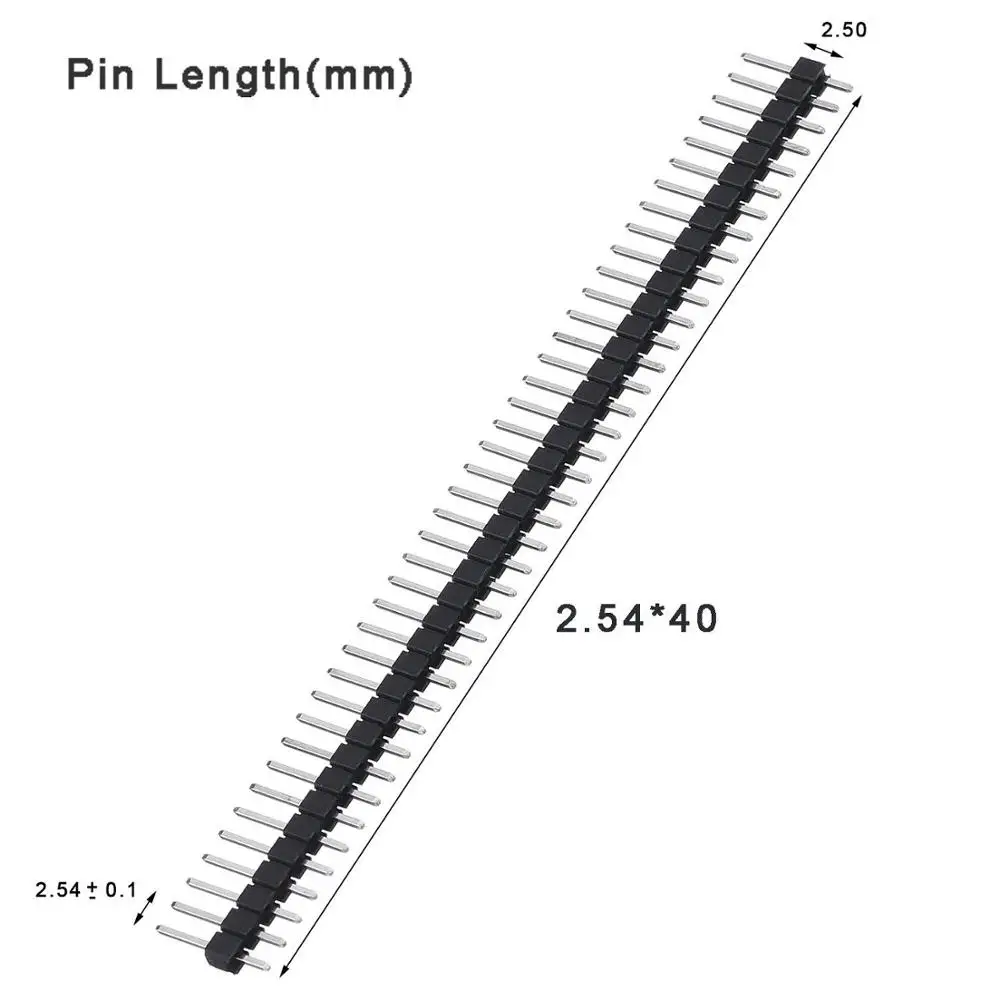 10 шт. 40Pin 1x40P Однорядный штекер 2 54 ломаемый штыревой разъем лента для разъема Arduino