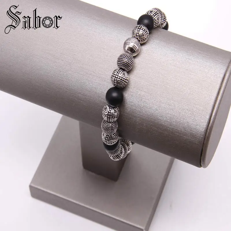 Красиво детализированные матовые черные обсидиановые бусины Крест бисера герой