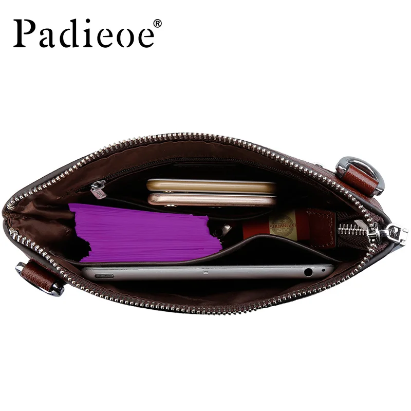 Padieoe Business Genuine Leather Male Messenger Bag Natural Cowskin Men's Travel Crossbody Fashion Men Office Shoulder | Багаж и сумки