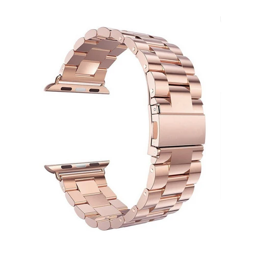 rose gold Ремешок из нержавеющей стали для apple watch 4 5 Группа 44 мм 40 мм, 42 мм, 38 мм, версия металлический браслет для наручных часов iwatch, ремешок 5/4/3/2/1 Карлос Корреа аксессуары - Цвет ремешка: rose gold