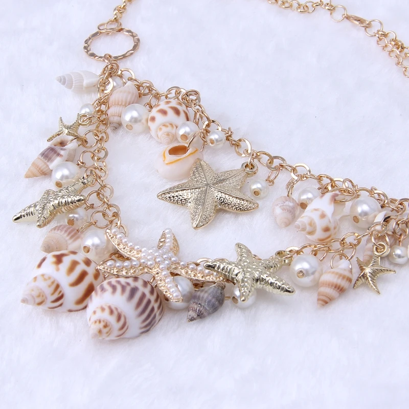 Sea Shell Морская звезда искусственный праздничное платье с жемчужинами на