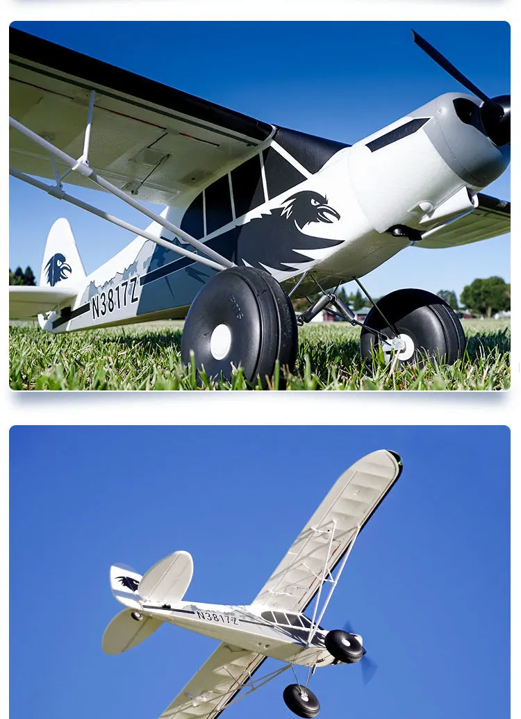 FMS модель 1700 мм Гигантский масштаб RC самолет PA-18 J3 Piper Super Cub тренажер