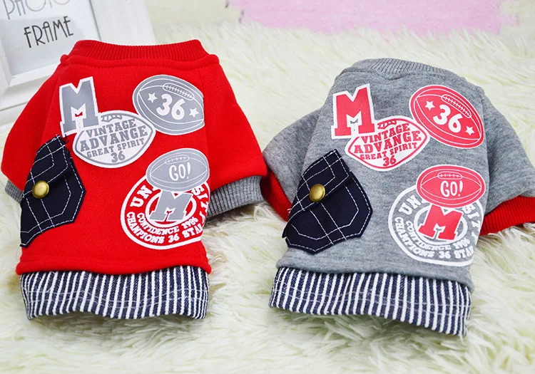 New Cotton Dog Sweater Shirt Pet Clothes Fashion Baseball Uniform Jersey Coat Clothing for Small Dogs Apparel 2016 | Дом и сад