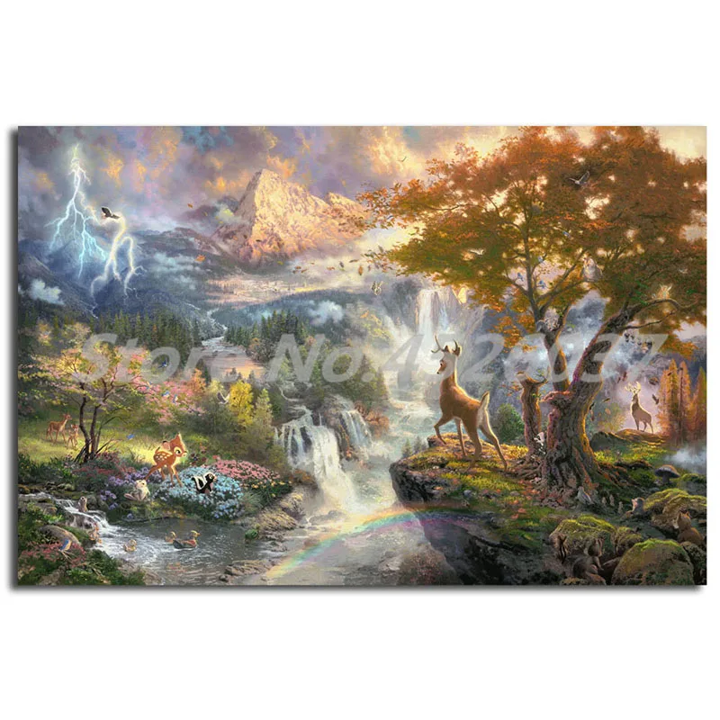TM029 Thomas Kinkade HD портретный настенный Арт холст плакат и печать холст живопись декоративная картина для офиса гостиная домашний декор - Цвет: TM029