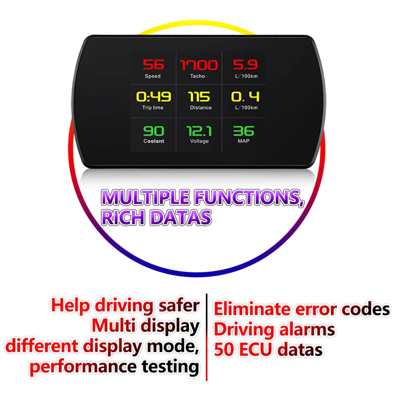 Автомобильный проектор BigBigRoad OBDII 2 HUD с дисплеем скорости ветровое стекло для Honda