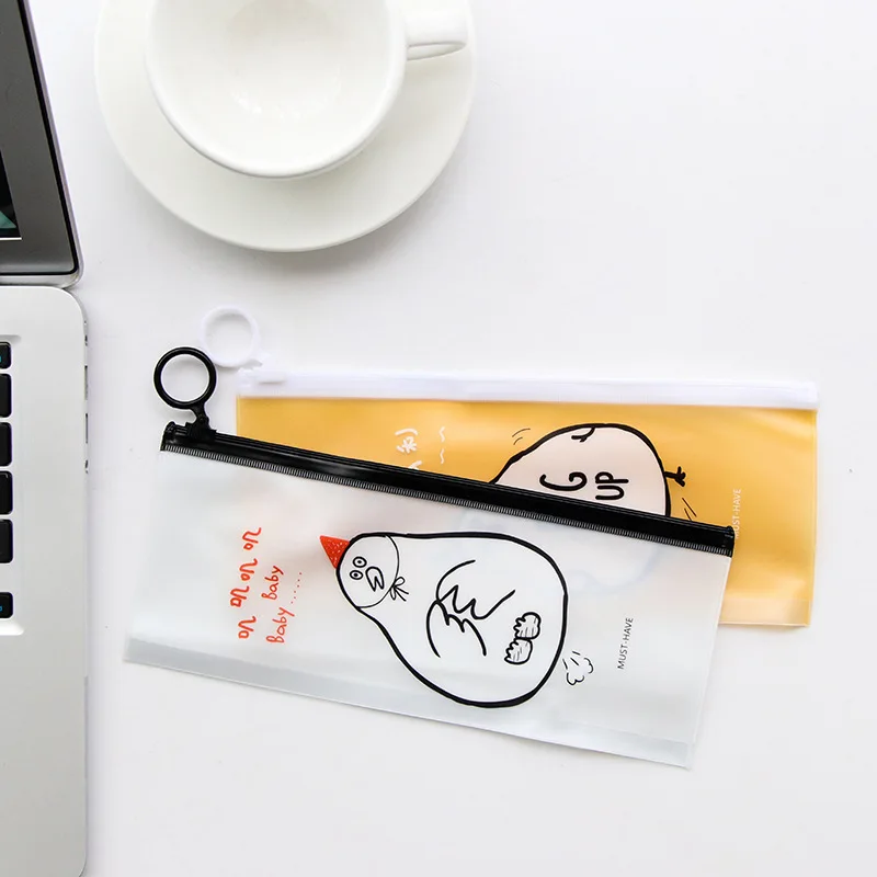 Милый мультяшный чехол для карандашей с принтом цыпленка карандаша из ПВХ
