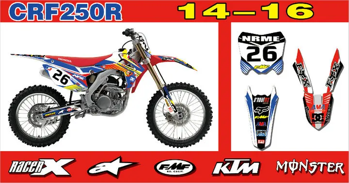 Велосипед Мотоцикл команда наклейки с рисунком фон для 14-17 Honda CRF250R CRF250 CRF 250R 13-16
