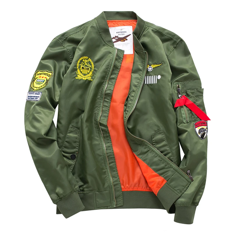 2017 высокое качество MA1 Армейский зеленый Тактический Военная Униформа Varsity Flight