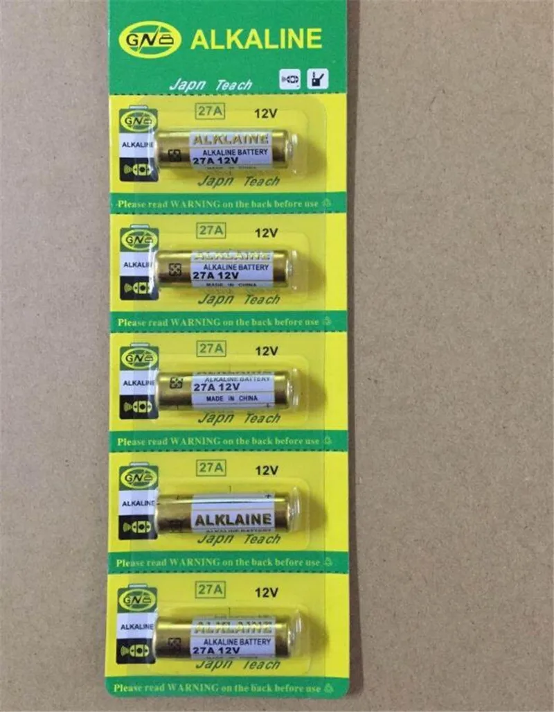 5pcs 12V 27A Alkaine аккумуляторы G27A MN27 MS27 GP27A A27 L828 V27GA ALK27A A27BP K27A VR27 R27A для дверной звонок