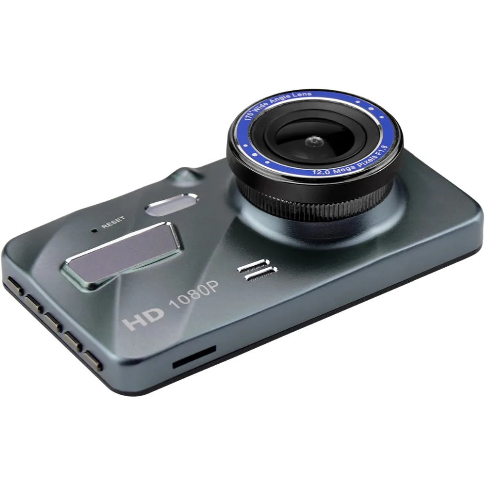 HD 4 Inch Dual Lens Image 1080P Hidden Wide Angle Driving Recorder Dash Cam Car DVR Camera Support Reversing | Автомобили и