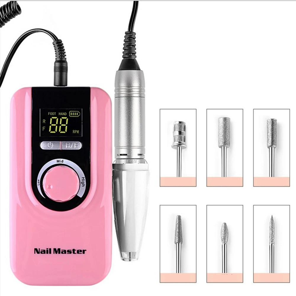 Nail art Tool Complete set Electric Manicure Portable USB interface electricpolisher 35000 speed high-efficiency