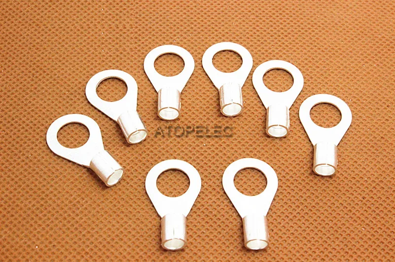 Кольцевой обжимной Соединитель с серебряным покрытием латунный клеммный разъем