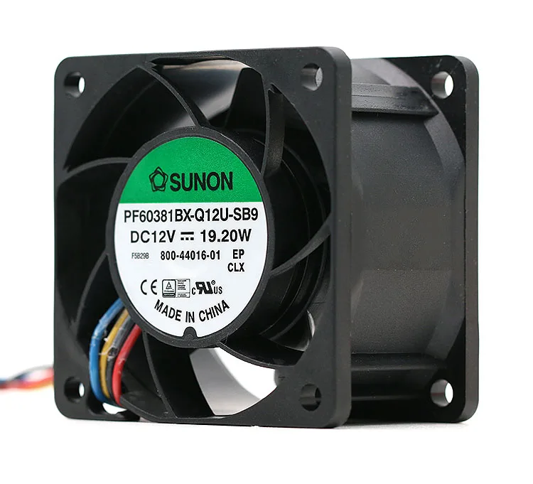 Оригинальный Sunon PF60381BX Q12U SB9 60*60*38 мм DC12V 19 20 Вт 1.6A 56DBA мощный осевой вентилятор